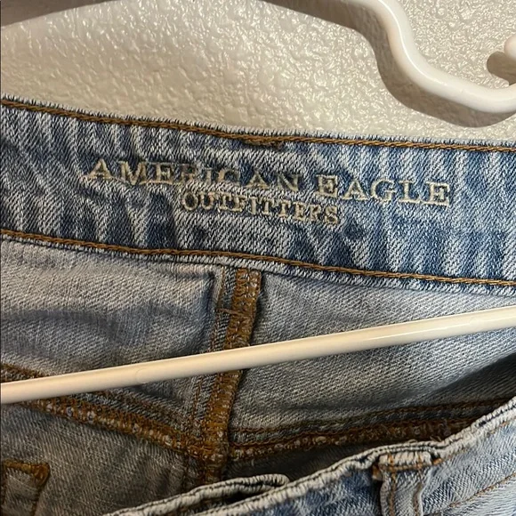 American Eagle Outfitters Blue Jean Shorts Distressed Casual - Picture 4 of 5